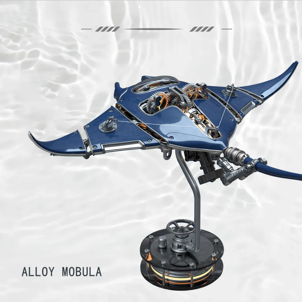 introduction Product Mechanical Mobula Manta Ray Kinetic Sculpture kits Metal Automata Toy